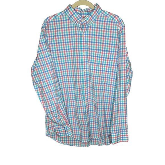 Vineyard Vines Cattail Check Classic Murray Shirt Checkered Button Front Size Md - Picture 4 of 6